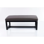 Ławka Pufa Tapicerowana Siedzisko Gładkie Ekoskóra Grafit Stal LGM-9 Rozmiary od 50 cm do 200 cm