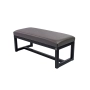Ławka Pufa Tapicerowana Siedzisko Gładkie Ekoskóra Grafit Stal LGM-9 Rozmiary od 50 cm do 200 cm