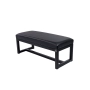 Ławka Pufa Tapicerowana Siedzisko Gładkie Ekoskóra Czarny Stal LGM-9 Rozmiary od 50 cm do 200 cm