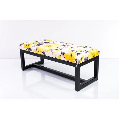 Ławka Pufa Tapicerowana Marakesz Żółty Stal LGM-9 Rozmiary od 50 cm do 200 cm