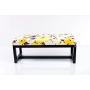 Ławka Pufa Tapicerowana Marakesz Żółty Stal LGM-9 Rozmiary od 50 cm do 200 cm