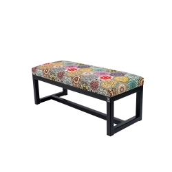 Ławka Pufa Tapicerowana Hexagony Mandala Stal LGM-9 Rozmiary od 50 cm do 200 cm