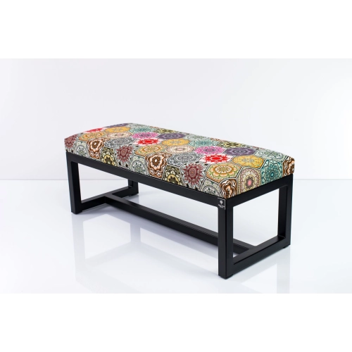 Ławka Pufa Tapicerowana Hexagony Mandala Stal LGM-9 Rozmiary od 50 cm do 200 cm