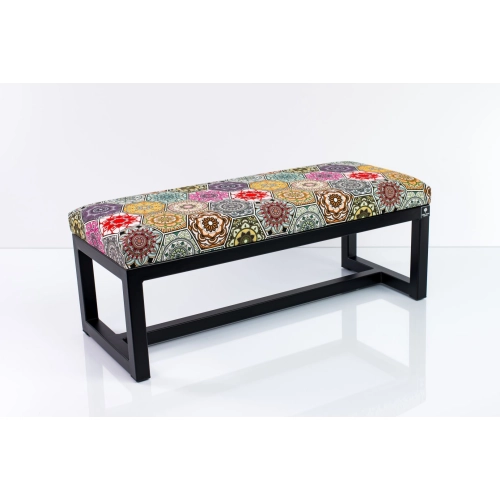 Ławka Pufa Tapicerowana Hexagony Mandala Stal LGM-9 Rozmiary od 50 cm do 200 cm