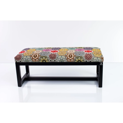 Ławka Pufa Tapicerowana Hexagony Mandala Stal LGM-9 Rozmiary od 50 cm do 200 cm