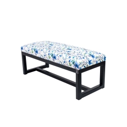 Ławka Pufa Tapicerowana Kwiaty Malowane Stal LGM-9 Rozmiary od 50 cm do 200 cm