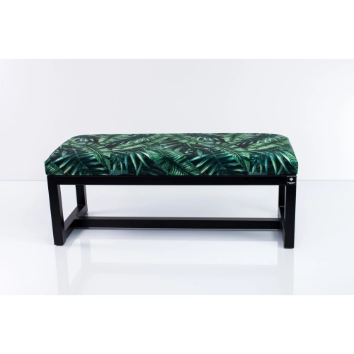 Ławka Pufa Tapicerowana Liście Tropikalne Stal LGM-9 Rozmiary od 50 cm do 200 cm