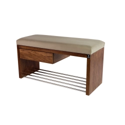 Ławka Szafka Pufa Tapicerowana Siedzisko Gładkie Beż LGS-1 Rozmiary od 50 cm do 200 cm