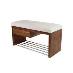 Ławka Szafka Pufa Tapicerowana Siedzisko Gładkie Biały LGS-1 Rozmiary od 50 cm do 200 cm