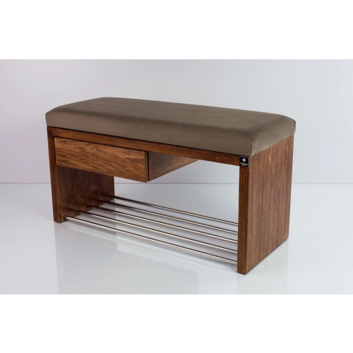 Ławka Szafka Pufa Tapicerowana Siedzisko Gładkie Brązowy LGS-1 Rozmiary od 50 cm do 200 cm