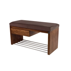 Ławka Szafka Pufa Tapicerowana Siedzisko Gładkie Brązowy LGS-1 Rozmiary od 50 cm do 200 cm