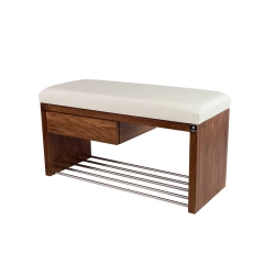 Ławka Szafka Pufa Tapicerowana Siedzisko Gładkie Ekoskóra Biały LGS-1 Rozmiary od 50 cm do 200 cm