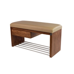 Ławka Szafka Pufa Tapicerowana Siedzisko Gładkie Ekoskóra Beż LGS-1 Rozmiary od 50 cm do 200 cm