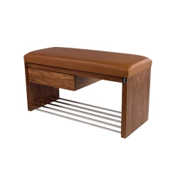 Ławka Szafka Pufa Tapicerowana Siedzisko Gładkie Ekoskóra Brąz LGS-1 Rozmiary od 50 cm do 200 cm