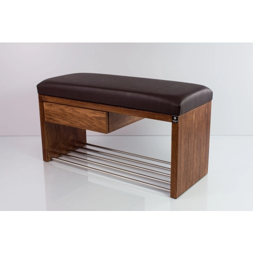 Ławka Szafka Pufa Tapicerowana Siedzisko Gładkie Ekoskóra Brąz LGS-1 Rozmiary od 50 cm do 200 cm