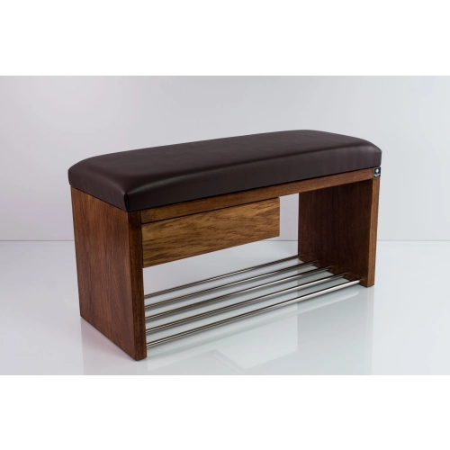 Ławka Szafka Pufa Tapicerowana Siedzisko Gładkie Ekoskóra Brąz LGS-1 Rozmiary od 50 cm do 200 cm