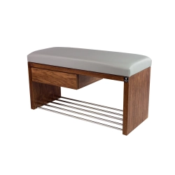 Ławka Szafka Pufa Tapicerowana Siedzisko Gładkie Ekoskóra Popiel LGS-1 Rozmiary od 50 cm do 200 cm