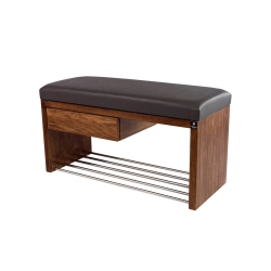 Ławka Szafka Pufa Tapicerowana Siedzisko Gładkie Ekoskóra Grafit LGS-1 Rozmiary od 50 cm do 200 cm