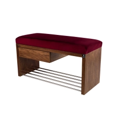 Ławka Szafka Pufa Tapicerowana Siedzisko Gładkie Bordowy LGS-1 Rozmiary od 50 cm do 200 cm