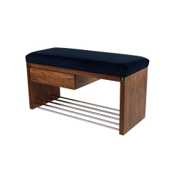 Ławka Szafka Pufa Tapicerowana Siedzisko Gładkie Granatowy LGS-1 Rozmiary od 50 cm do 200 cm