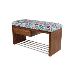 Ławka Szafka Pufa Tapicerowana Siedzisko Gładkie Kwiaty Łowieckie LGS-1 Rozmiary od 50 cm do 200 cm