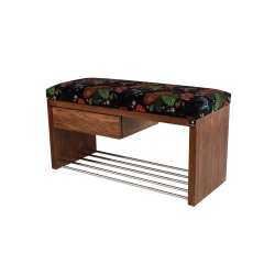 Ławka Szafka Pufa Tapicerowana Siedzisko Gładkie Liście Maki Koliber LGS-1 Rozmiary od 50 cm do 200 cm