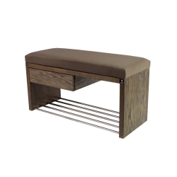 Ławka Szafka Pufa Tapicerowana Siedzisko Gładkie Brązowy LGS-1 Rozmiary od 50 cm do 200 cm