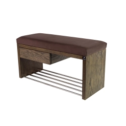 Ławka Szafka Pufa Tapicerowana Siedzisko Gładkie Brązowy LGS-1 Rozmiary od 50 cm do 200 cm
