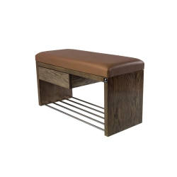 Ławka Szafka Pufa Tapicerowana Siedzisko Gładkie Ekoskóra Brąz LGS-1 Rozmiary od 50 cm do 200 cm