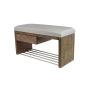 Ławka Szafka Pufa Tapicerowana Siedzisko Gładkie Ekoskóra Popiel LGS-1 Rozmiary od 50 cm do 200 cm