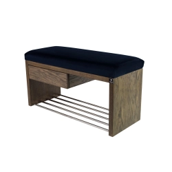 Ławka Szafka Pufa Tapicerowana Siedzisko Gładkie Granatowy LGS-1 Rozmiary od 50 cm do 200 cm