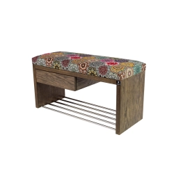 Ławka Szafka Pufa Tapicerowana Siedzisko Gładkie Hexagony Mandala LGS-1 Rozmiary od 50 cm do 200 cm