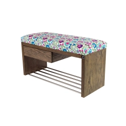 Ławka Szafka Pufa Tapicerowana Siedzisko Gładkie Kwiaty Łowieckie LGS-1 Rozmiary od 50 cm do 200 cm