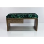 Ławka Szafka Pufa Tapicerowana Siedzisko Gładkie Liście Tropikalne LGS-1 Rozmiary od 50 cm do 200 cm