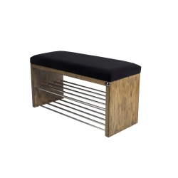 Ławka Szafka Pufa Tapicerowana Siedzisko Gładkie Czarny LGS-10 Rozmiary od 50 cm do 200 cm