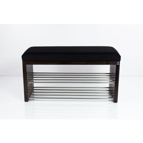 Ławka Szafka Pufa Tapicerowana Siedzisko Gładkie Czarny LGS-10 Rozmiary od 50 cm do 200 cm