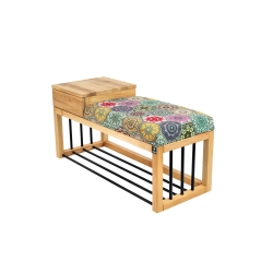 Ławka Pufa Tapicerowana Siedzisko Gładkie Hexagony Mandala LGS-100 Rozmiary od 50 cm do 200 cm