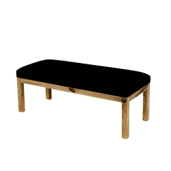 Ławka Pufa Tapicerowana Siedzisko Gładkie Czarny LGS-1000 Dąb Loft Rozmiary od 50 cm do 200 cm