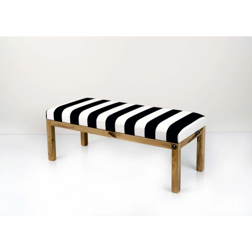 Ławka Pufa Tapicerowana Siedzisko Gładkie Pasy Classic LGS-1000 Dąb Loft Rozmiary od 50 cm do 200 cm