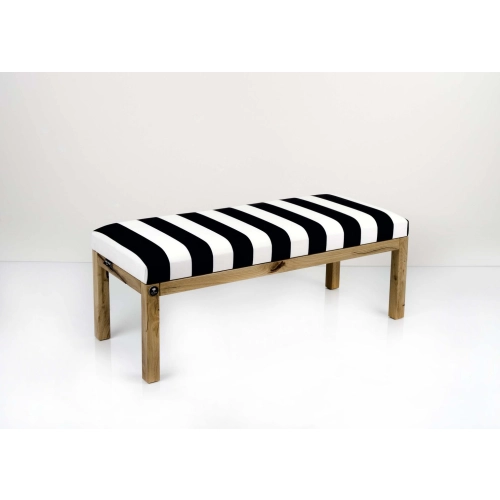 Ławka Pufa Tapicerowana Siedzisko Gładkie Pasy Classic LGS-1000 Dąb Loft Rozmiary od 50 cm do 200 cm