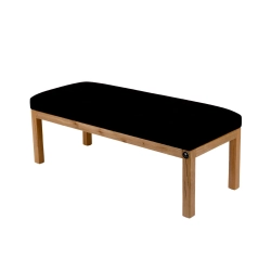 Ławka Pufa Tapicerowana Siedzisko Gładkie Czarny LGS-1000 Olcha Rozmiary od 50 cm do 200 cm