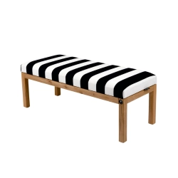 Ławka Pufa Tapicerowana Siedzisko Gładkie Pasy Classic LGS-1000 Olcha Loft Rozmiary od 50 cm do 200 cm