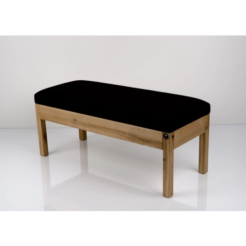 Ławka Pufa Tapicerowana Siedzisko Gładkie Czarny LGS-1001 Dąb Loft Rozmiary od 50 cm do 200 cm