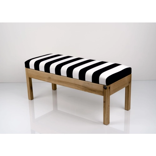 Ławka Pufa Tapicerowana Siedzisko Gładkie Pasy Classic LGS-1001 Dąb Loft Rozmiary od 50 cm do 200 cm