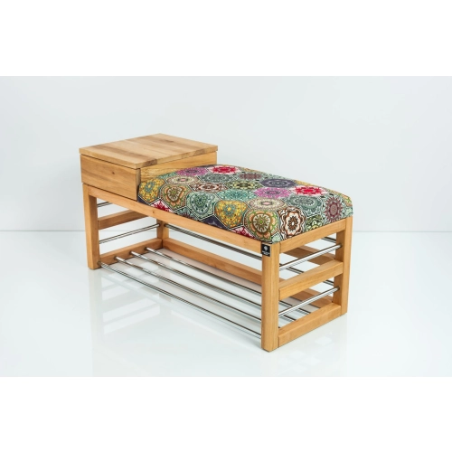 Ławka Pufa Tapicerowana Siedzisko Gładkie Hexagony Mandala LGS-101 Rozmiary od 50 cm do 200 cm