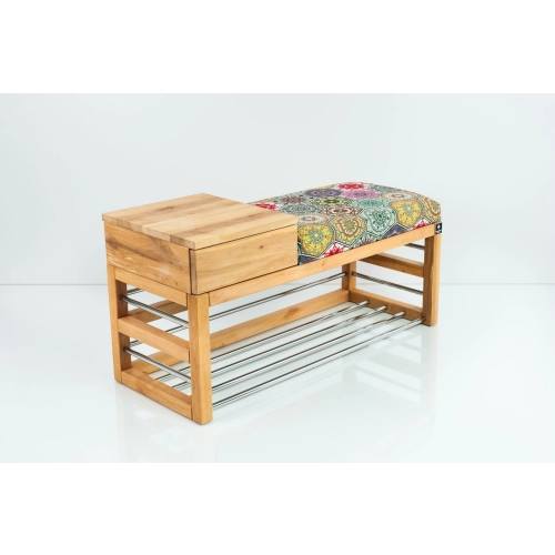 Ławka Pufa Tapicerowana Siedzisko Gładkie Hexagony Mandala LGS-101 Rozmiary od 50 cm do 200 cm