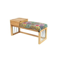 Ławka Pufa Tapicerowana Siedzisko Gładkie Hexagony Mandala LGS-102 Rozmiary od 50 cm do 200 cm