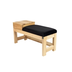 Ławka Pufa Tapicerowana Siedzisko Gładkie Czarny LGS-103 Rozmiary od 50 cm do 200 cm