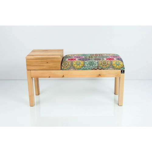 Ławka Pufa Tapicerowana Siedzisko Gładkie Hexagony Mandala LGS-105 Rozmiary od 50 cm do 200 cm