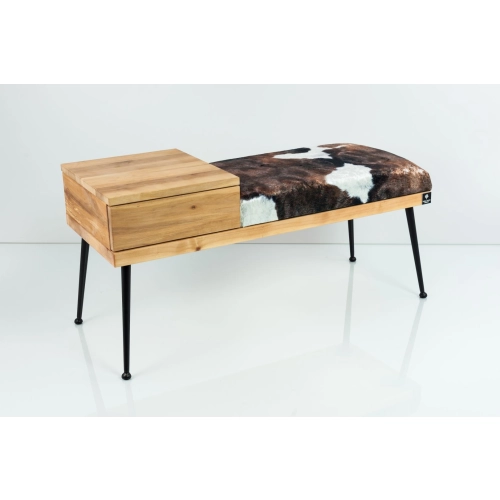 Ławka Pufa Tapicerowana Siedzisko Gładkie Krowa 01 LGS-106 Rozmiary od 70 cm do 200 cm